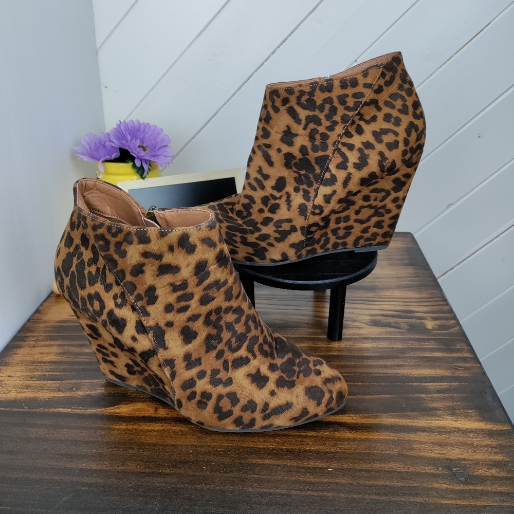 Madden Girl Leopard Animal Print Wedge Heels